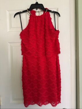 Guess red halter dress